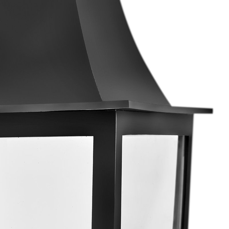 Georgetown 1 - Light Outdoor Wall Lantern, 21.75" H x 7" W x 8" D, Black