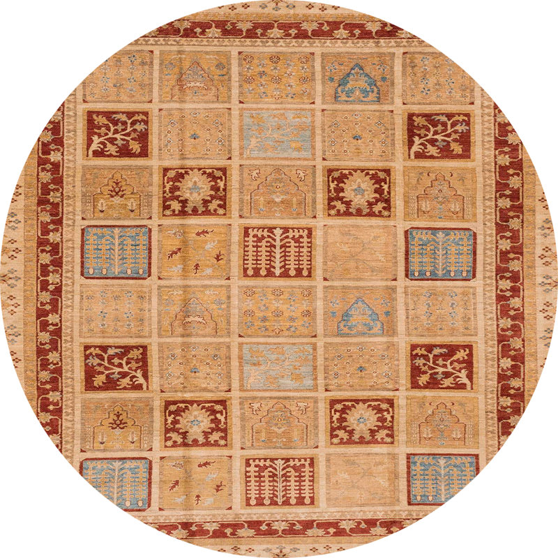Abstract Indoor Rug, Round 7'