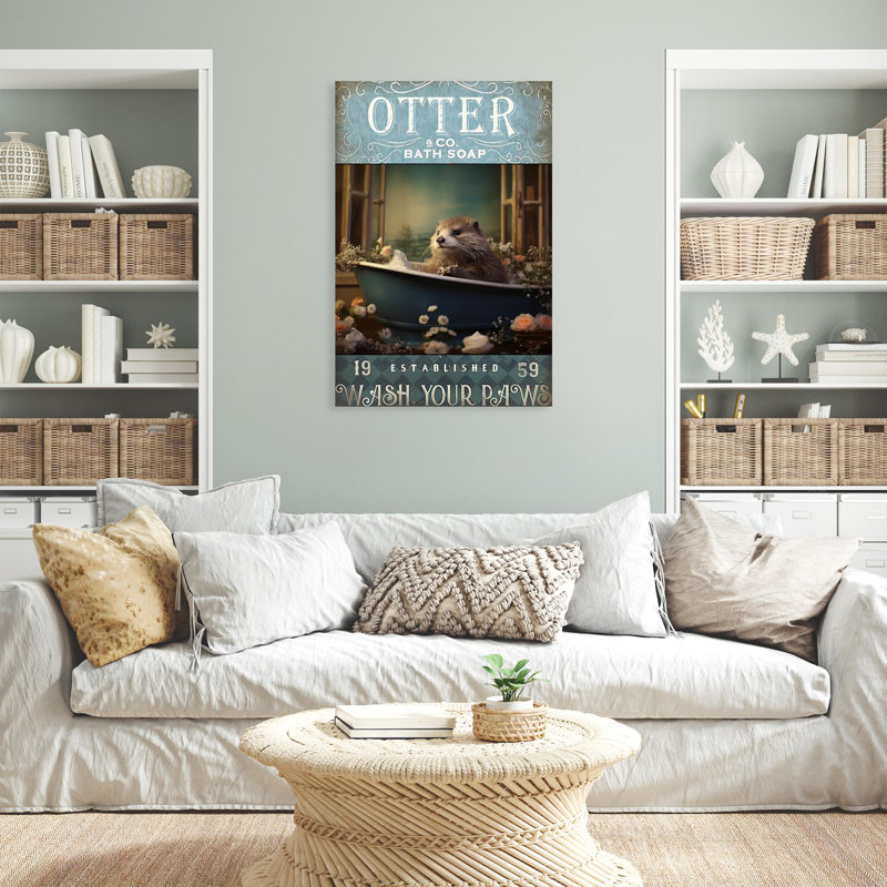 " Otter Bath Soap 1 ", 14" H x 11" W x 1.25" D