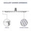 Pomme de douche réglable 8 "1,8 GPM-100975600