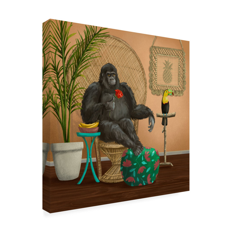 «Hassanatou Animals Of Leisure 2 on Canvas» par Christine Rotolo, reproduction, H 14 po x l 14 po x P 2 po