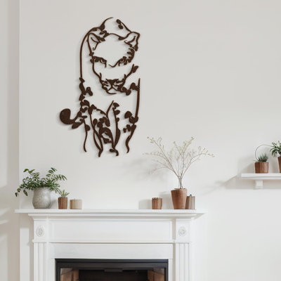 Leopard Animals Minimalist Modern Abstract Wall Accent Home Decoration Metal Wall Art Décor