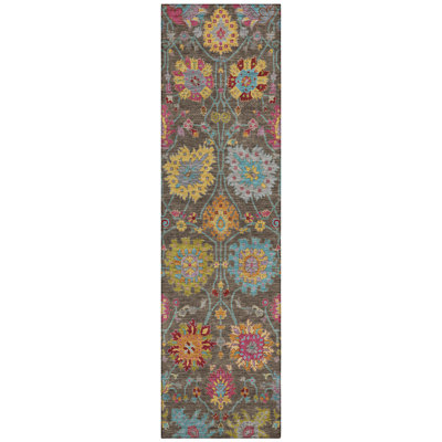 Machine Washable Indoor/Outdoor Chantille ACN2288 Damask Rug