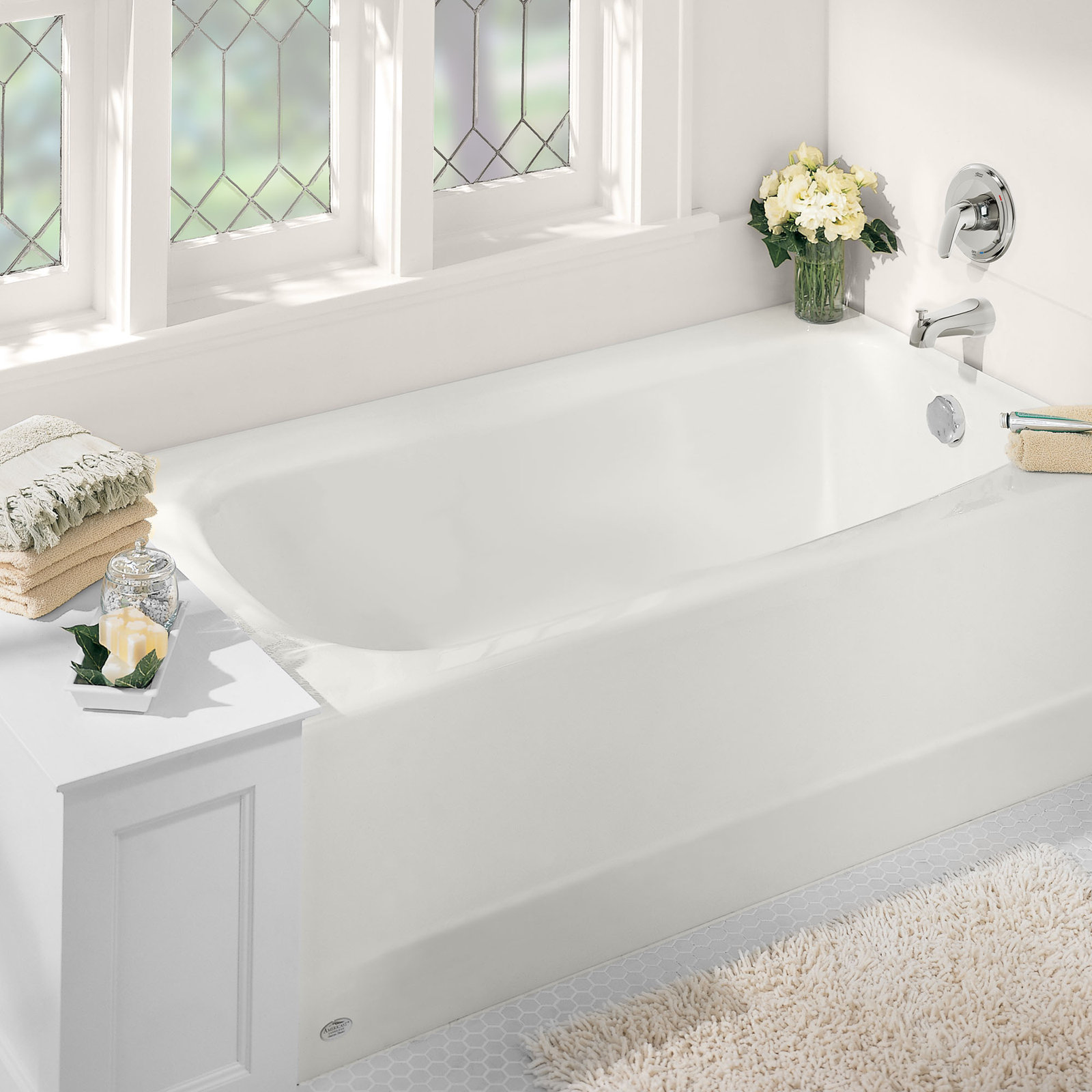 Cambridge 60'' Soaking Bathtub, Right, White