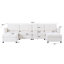 Canapé modulaire convertible modulaire avec rangement - Combinaisons de tissus flexibles, conception de canapé-lit pour le salon-246143526