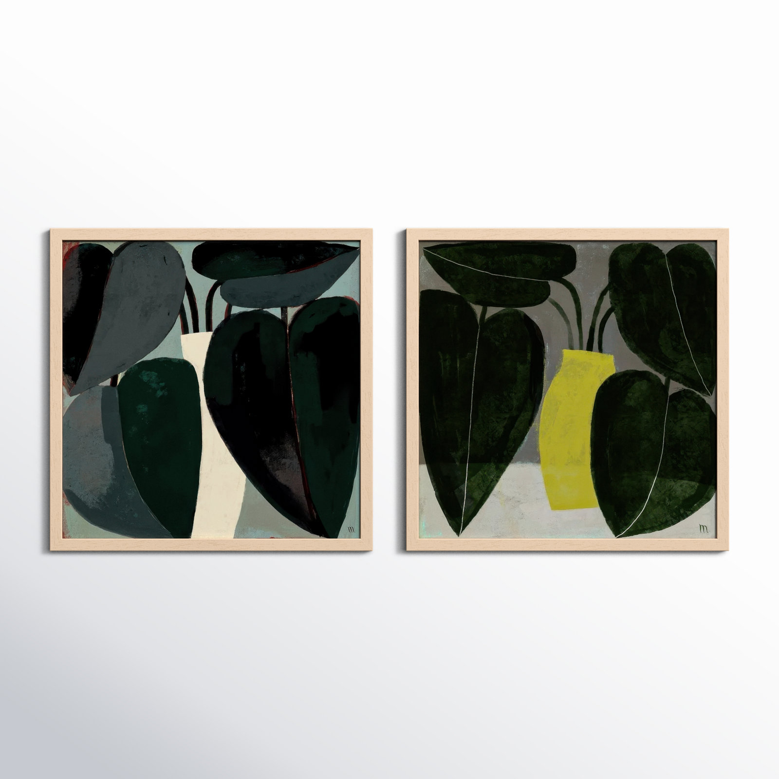 Plant Set Of 2 by Studiom, Brown, 36" H x 36" W
