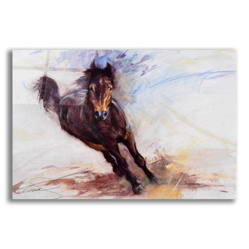 «Horse s'amusant» par Robert Campbell, H 16 po x l 24 po x P 0,2 po