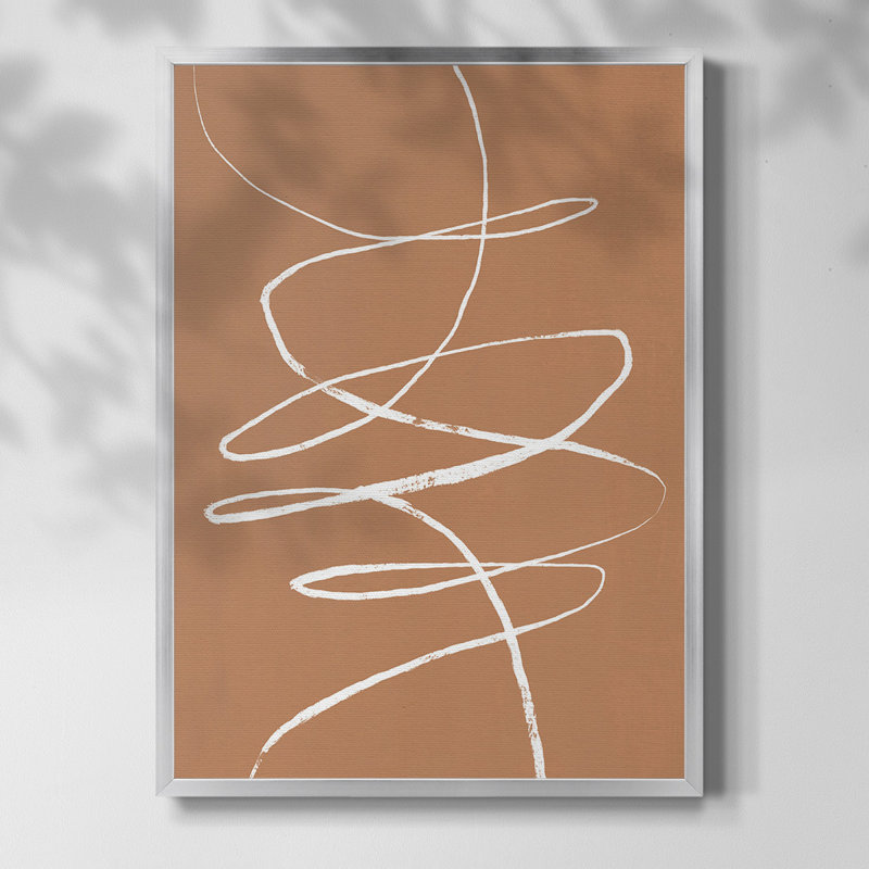 Terracotta Drift II - impression d'un seul cadre photo, H 24,5 po x l 18,5 po, Pas de tapis, Papier avec cadre argenté