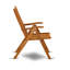 Ensemble de salle à manger 7 pièces pour patio composé d'une table ovale d'extérieur en bois d'acacia et de 6 fauteuils pliables réglables, 36 x 78 po, huile naturelle-61231900