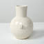 Approx. 10" High Off Whtie Ceramic Vase with Two Decorative Hooks
