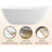 Egg Harbor 63 inch Freestanding Soaking Solid Surface Bathtub