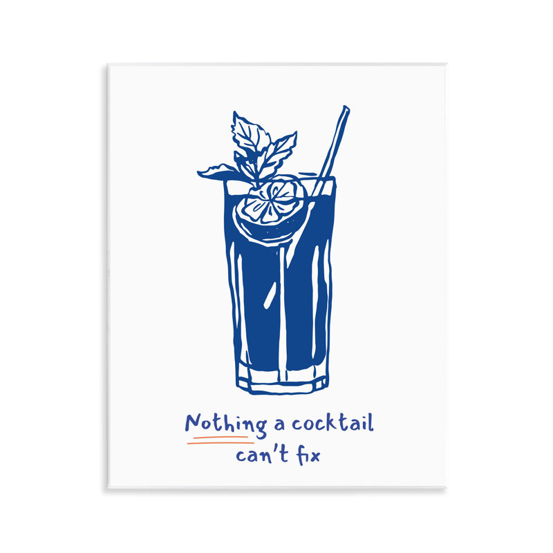 "Rien qu'un cocktail ne peut pas fixer", art par lettré et doublé