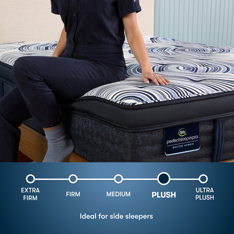 Perfect Sleeper Pro Edinburgh Plush Pillow Top 15" Latex Hybrid Mattress, King