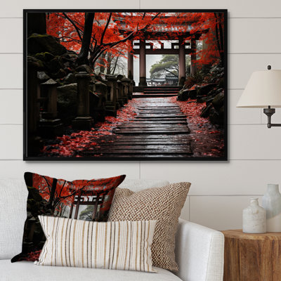 «Japon Art Red Torii Gate I», art mural sur toile japonaise