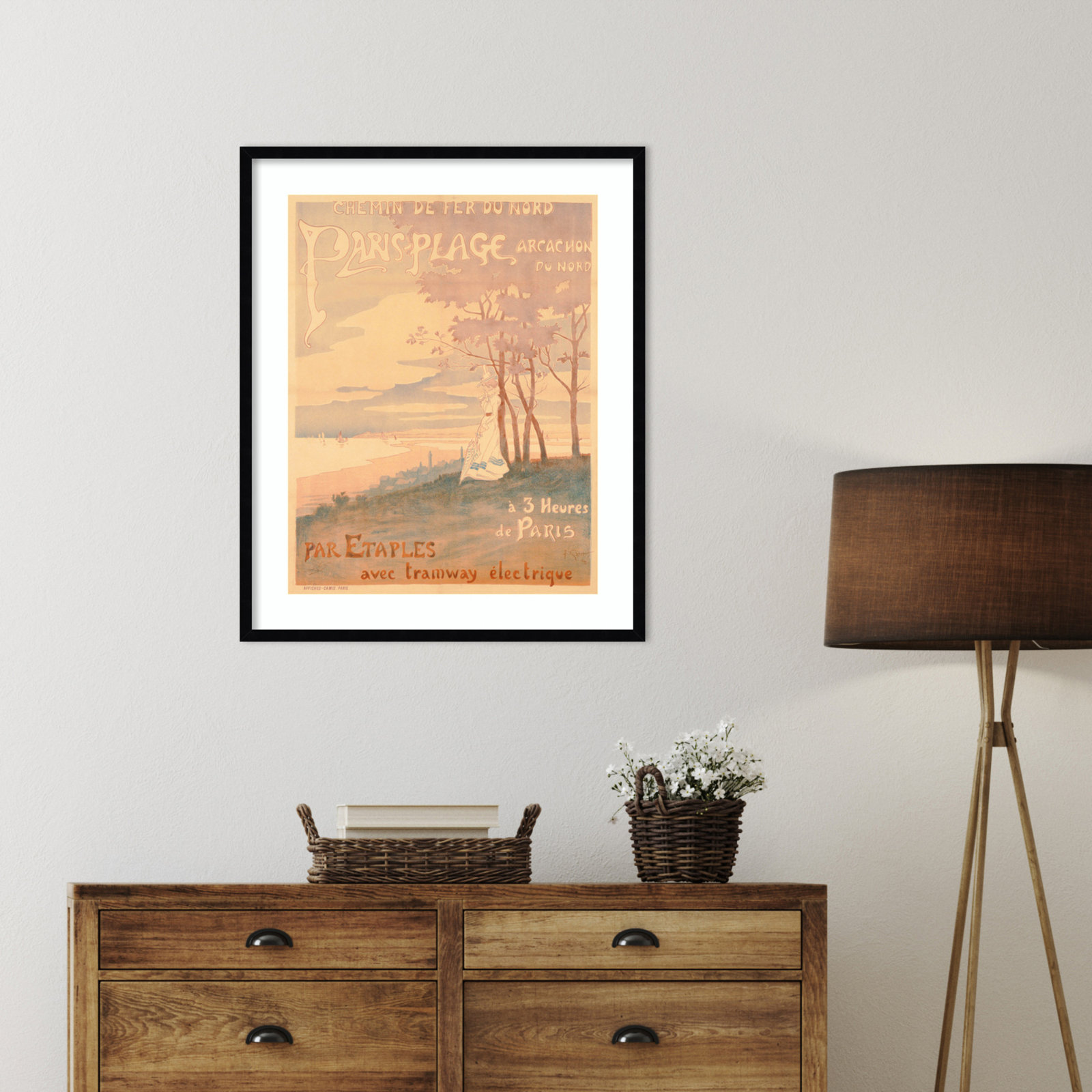 Metro "Poster Advertising Trams" Print, Black, 33" H x 27" W