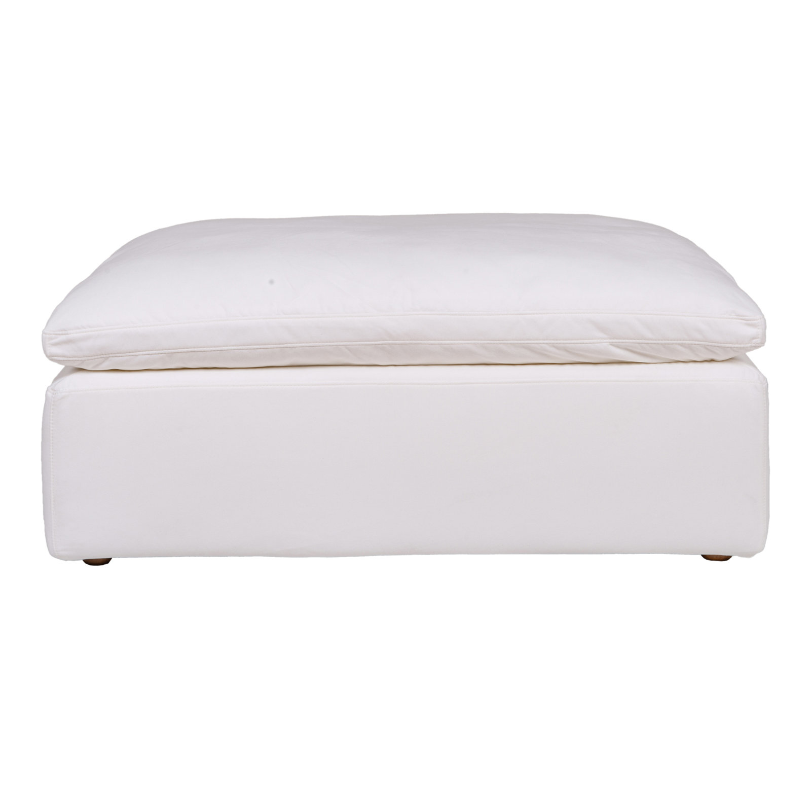 Tila Performance Fabric Ottoman, Cream White