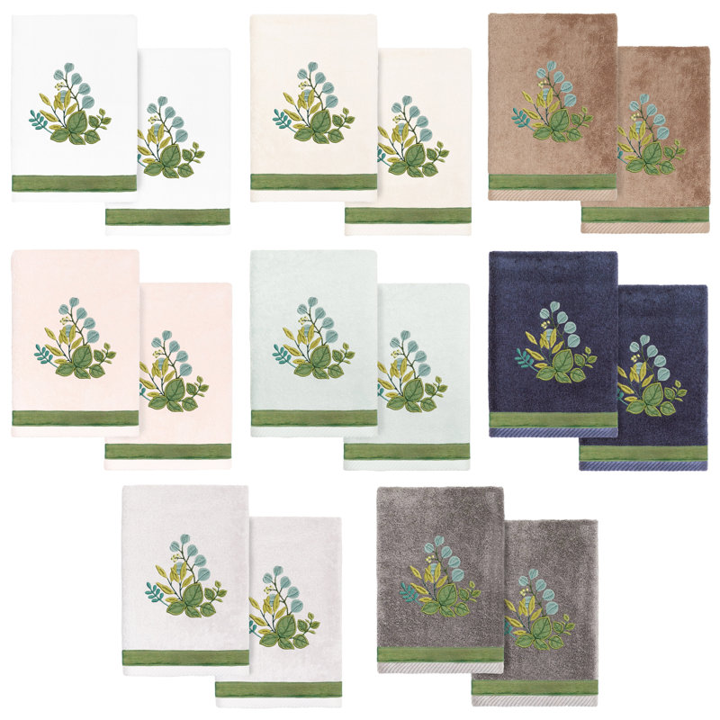  Botanica Turkish Cotton Hand Towel, White