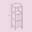  Lauderhill 12" W x 35" H x 12" D Free-Standing Bathroom Shelves-176816981