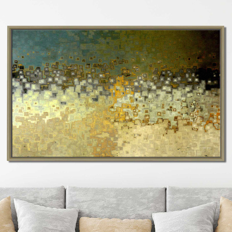 «Together», reproduction d'art sur toile encadrée, H 21,5 po x l 33,5 po x P 2 po, Cadre flottant champagne