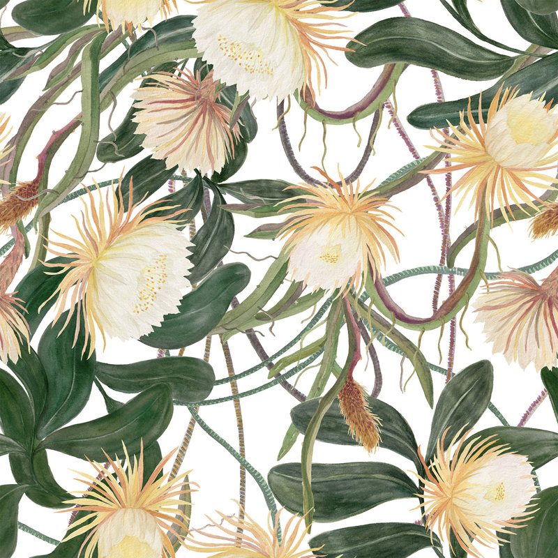 Floral Tile, 2.08' W x 18.75' L