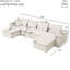 Beige Sectional With Deep Seat And Reinforced Structure U-shaped In Timeless Appeal Comfort