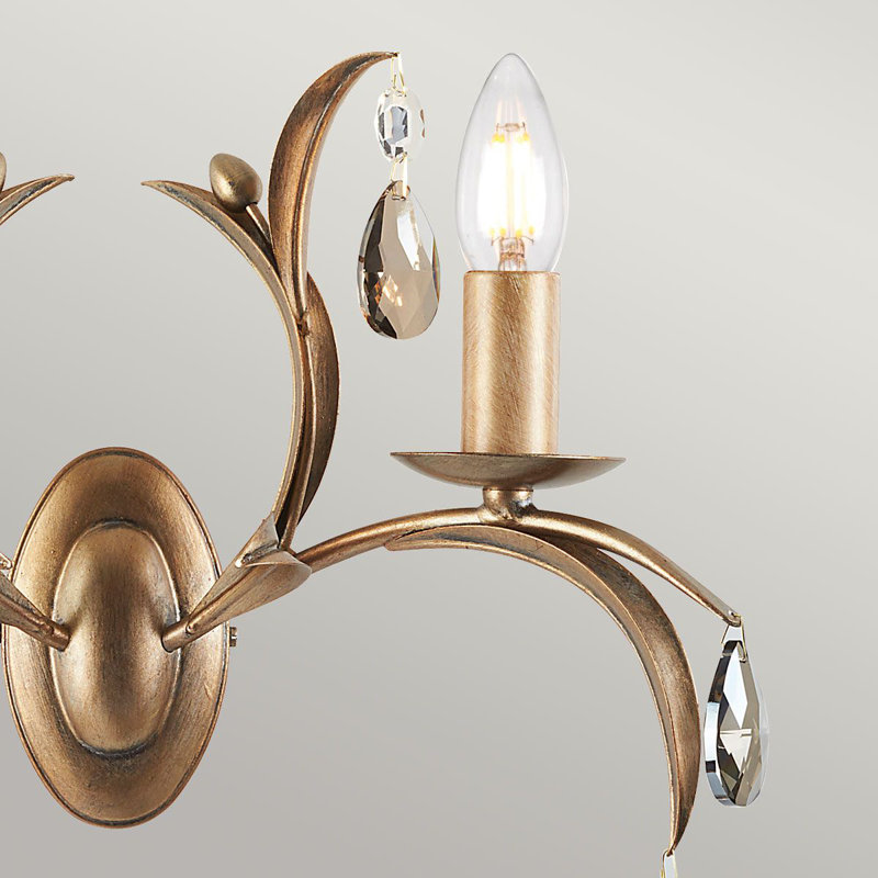 Zebulon Steel Candle Wall Light
