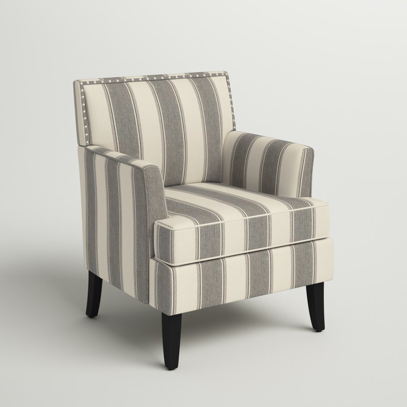 Fauteuil Aguilar, Sergé gris à rayures