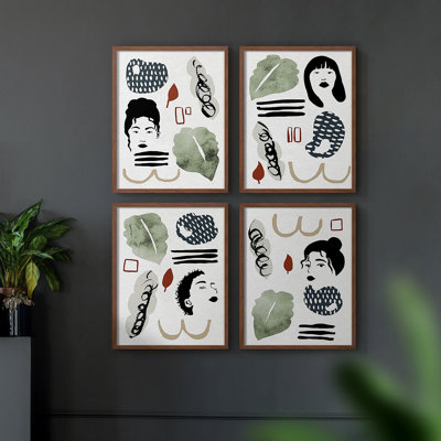 «Craie et silex I», 4 pièces sur papier