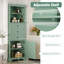 Armoire haute triangulaire avec 3 tiroirs et tablettes réglables pour la salle de bain, la cuisine ou le salon, panneau de fibres à densité moyenne avec finition peinte-832302961