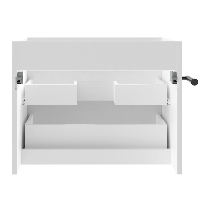 Base de meuble-lavabo simple 24 po seulement, White