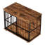 Grand mobilier pour cage de chien avec plateaux et roues-687584569-687584574