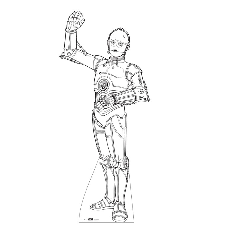 Accroche en carton color me c-3po