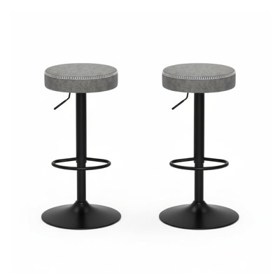 Adjustable Height Counter Stool with Metal Frame