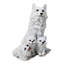 Figurine de famille loup blanc d'hiver avec 3 adorables louveteaux