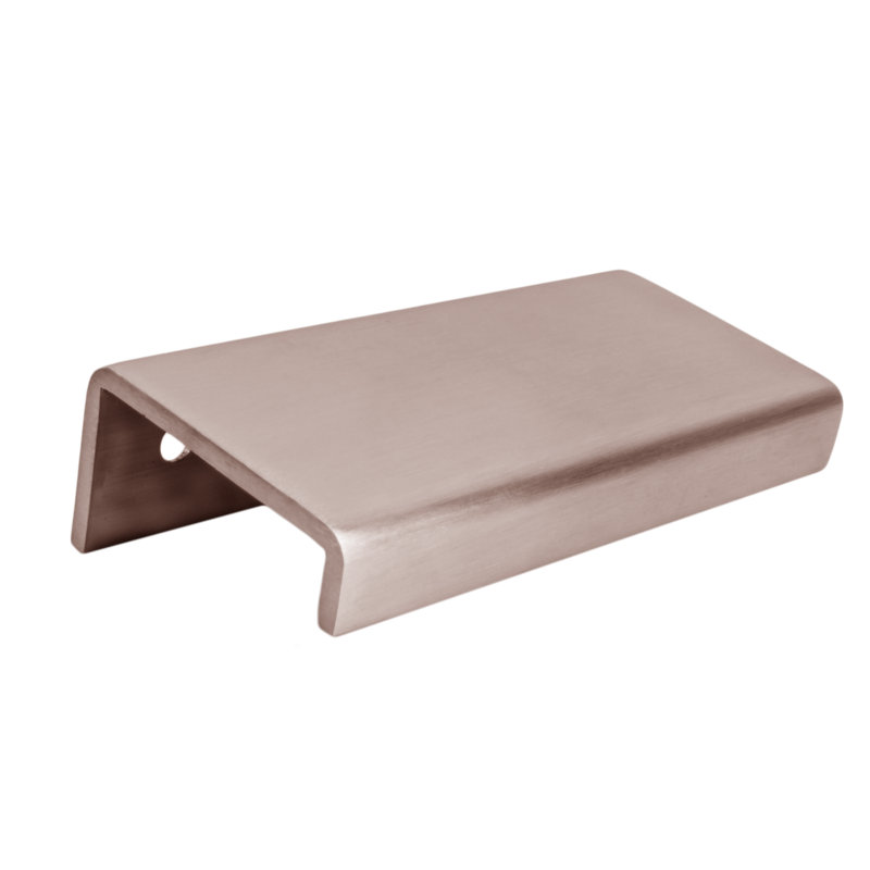 Modern Cabinet Finger Edge Pull, Polished Stainless Steel, 7 7/8″