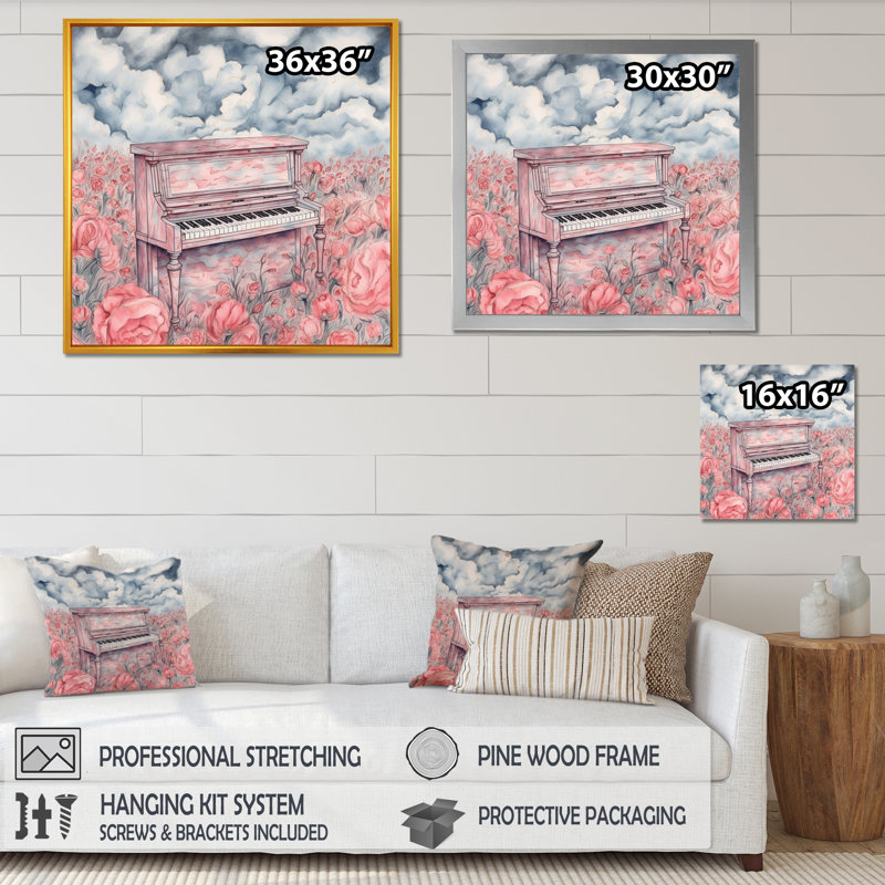 Piano Heaven IV, reproduction d'art sur toile, H 16 po x l 16 po x P 1 po, Toile tendue