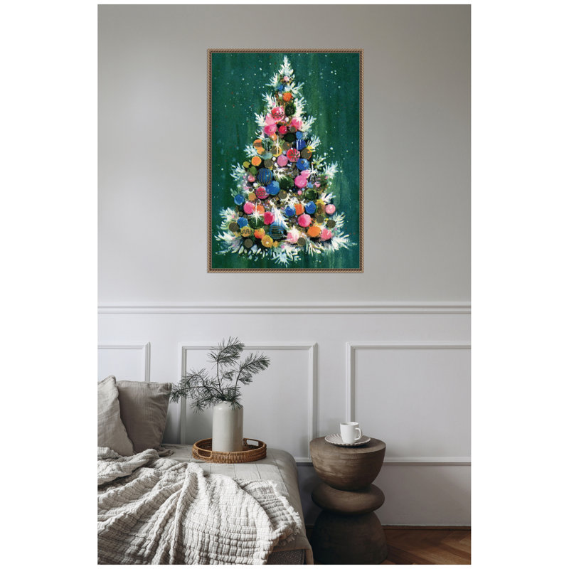 «Christmas Tree» par Corinna Buchholz of Piddix, reproduction d'art sur toile encadrée