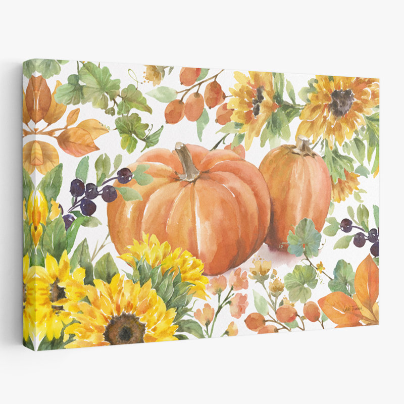 Automne brise III - art automnal d'automne brun, H 16 po x l 24 po