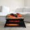 23" 3D Flame Effect Electric Fireplace  with Timing Function,Infrared Fireplace Heater for Indoor