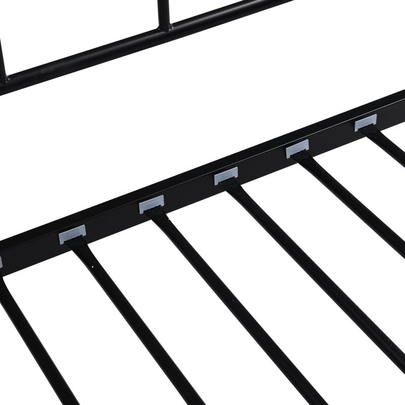 Black Daybed With Trundle - Modern Style For Bedroom, Steel Construction Stability, Space Saving, Silent And Noise-, Easy To Assemble, Fits All Mattress Types, 250/350 Lbs Capacity In Look