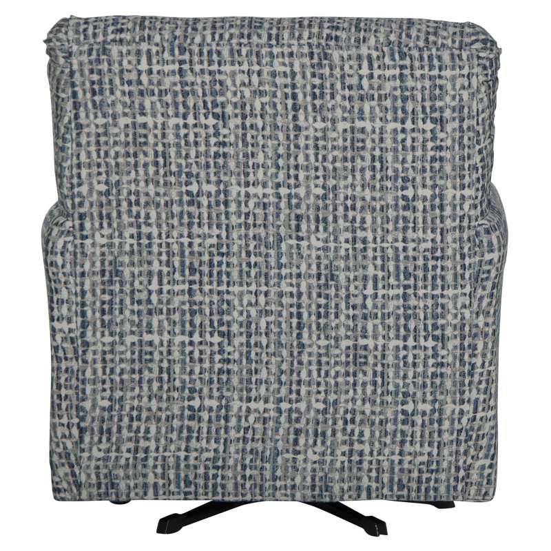 Fauteuil pivotant rembourré Brytanni, 100 % polyester bleu