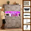 Armoire de cuisine 55 po avec huche, prise de courant et tablettes réglables, armoire de rangement de 71 po de hauteur-1364346029