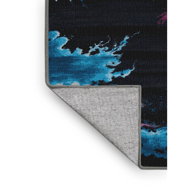 Tapis gris lavable à la machine, Rectangle 7 pi x 9 pi