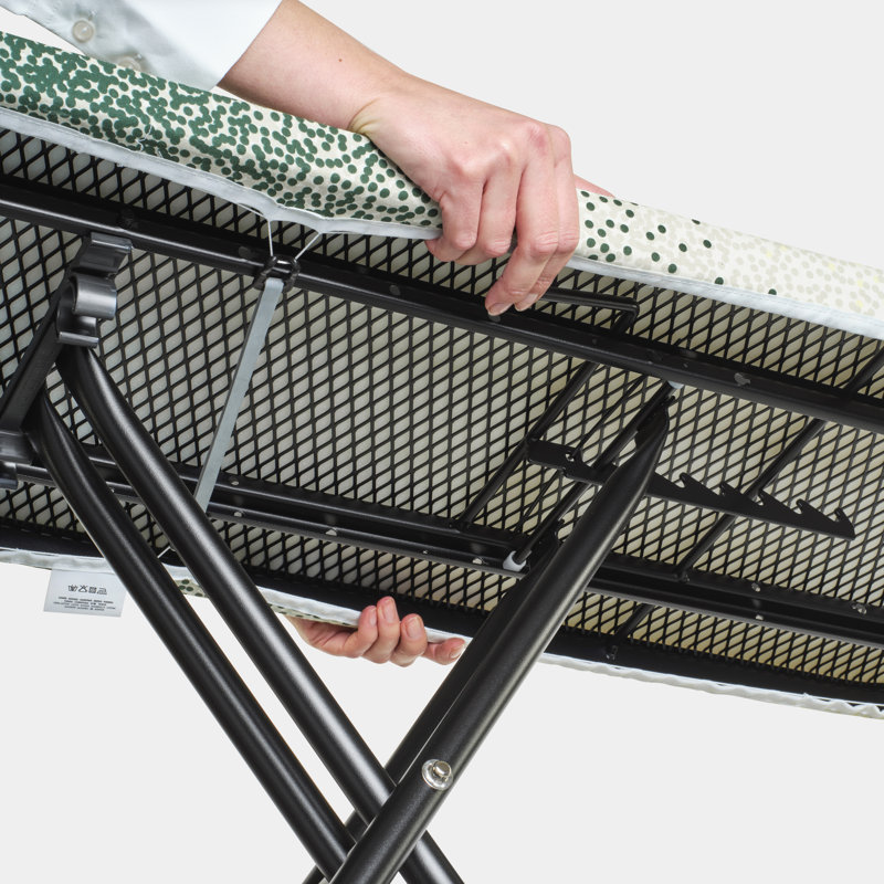 Brabantia Size B Medium Ironing Board with Fair Trade Cover & Solid Steam Iron Rest
