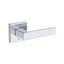 Sharpe Passage Lever with Contemporary Square Rose in Unlacquered Brass-508794454