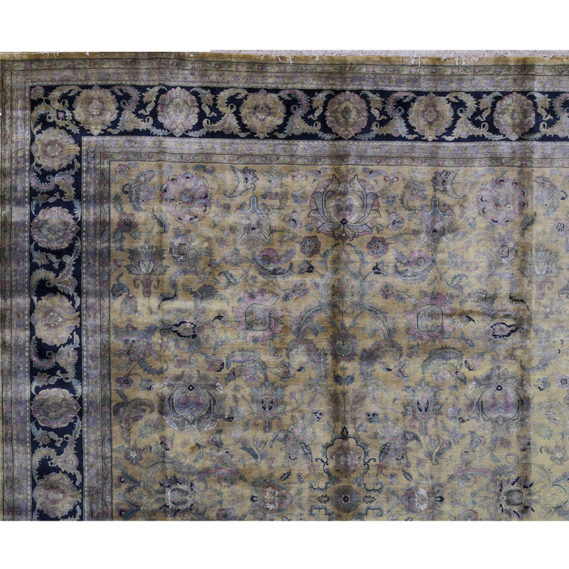 Hand-Knotted High-Quality Gold Area Rug