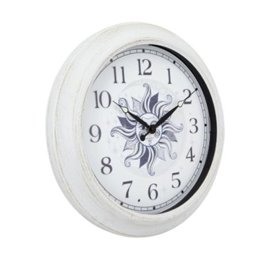 Horloge murale d'extérieur 15 "imperméable avec veilleuse