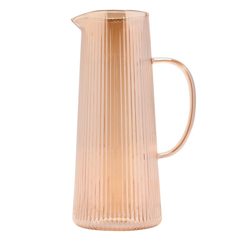 Grey Ribbed Jug, Yellow