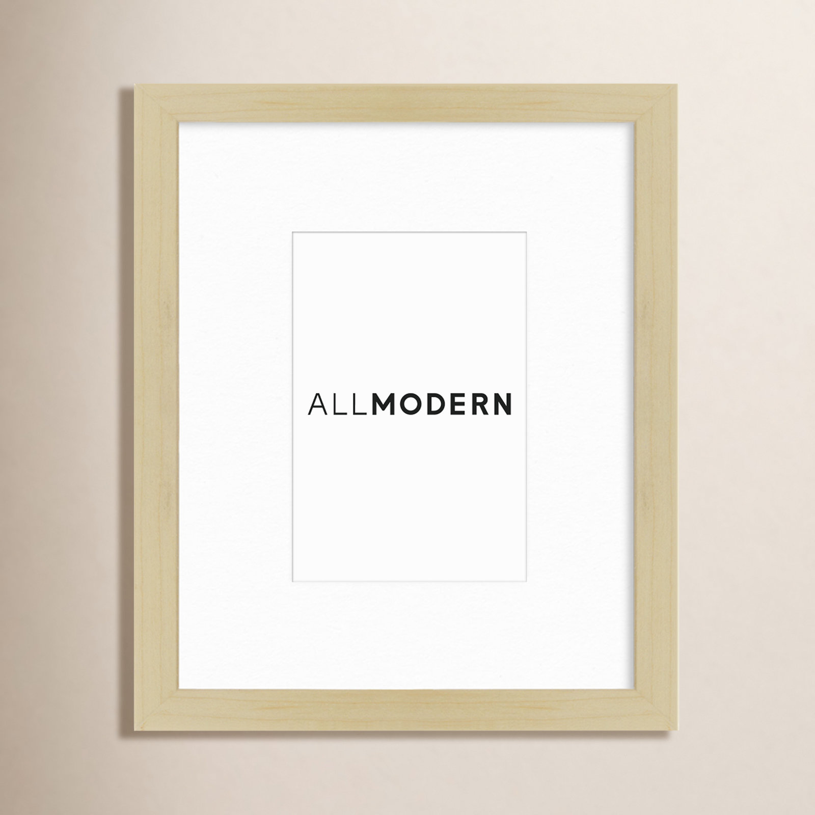 Capullo Wood Matte Picture Frame with Mat, 8" x 10", 16" x 20", White Maple