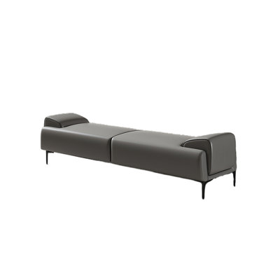 Banc rembourré en cuir Thayn